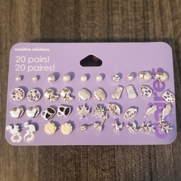 Jewelry - 20 Silver Stud Earrings